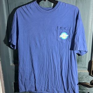 Ocean Blue Short Sleeve Tee with Logo